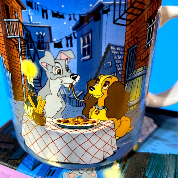 WALT DISNEY’S LADY AND THE TRAMP 90’s DISNEY STORE EXCLUSIVE CERAMIC MUG JAPAN - Picture 3 of 16